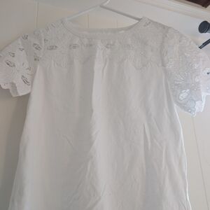La Vie Rebecca Taylor White Lace Top